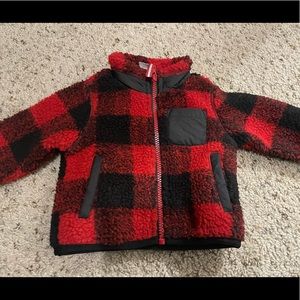 Plaid Red and Black Kids Jacket